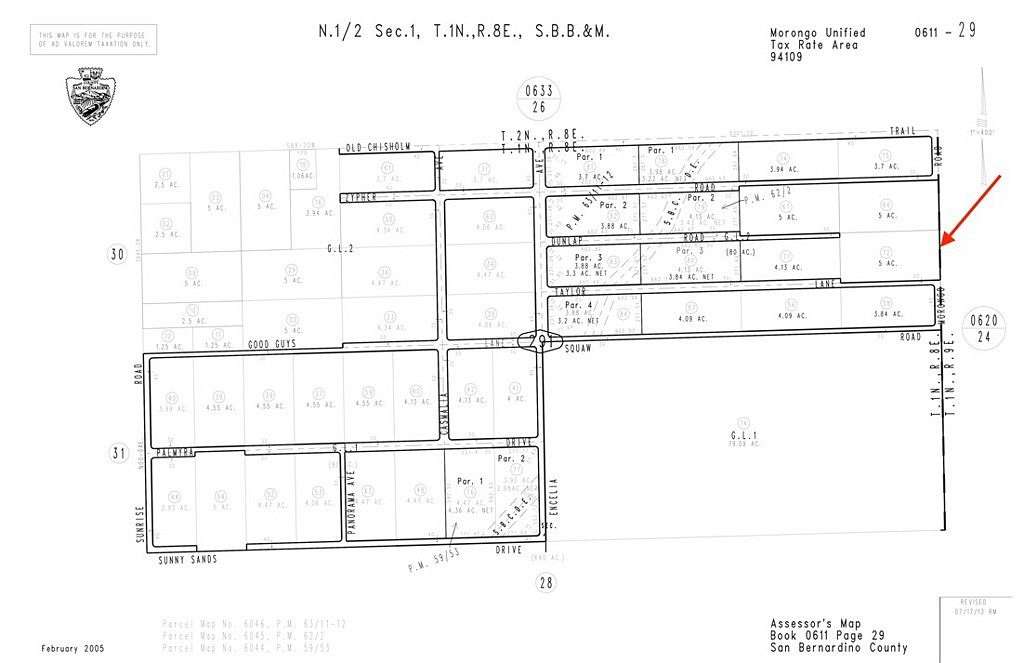 5 Acres of Residential Land for Sale in Twentynine Palms, California