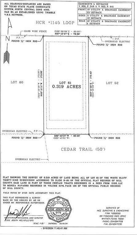 0.305 Acres of Land for Sale in Whitney, Texas