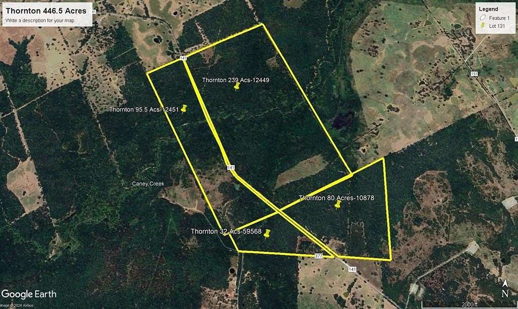 446.5 Acres of Recreational Land for Sale in Streetman, Texas