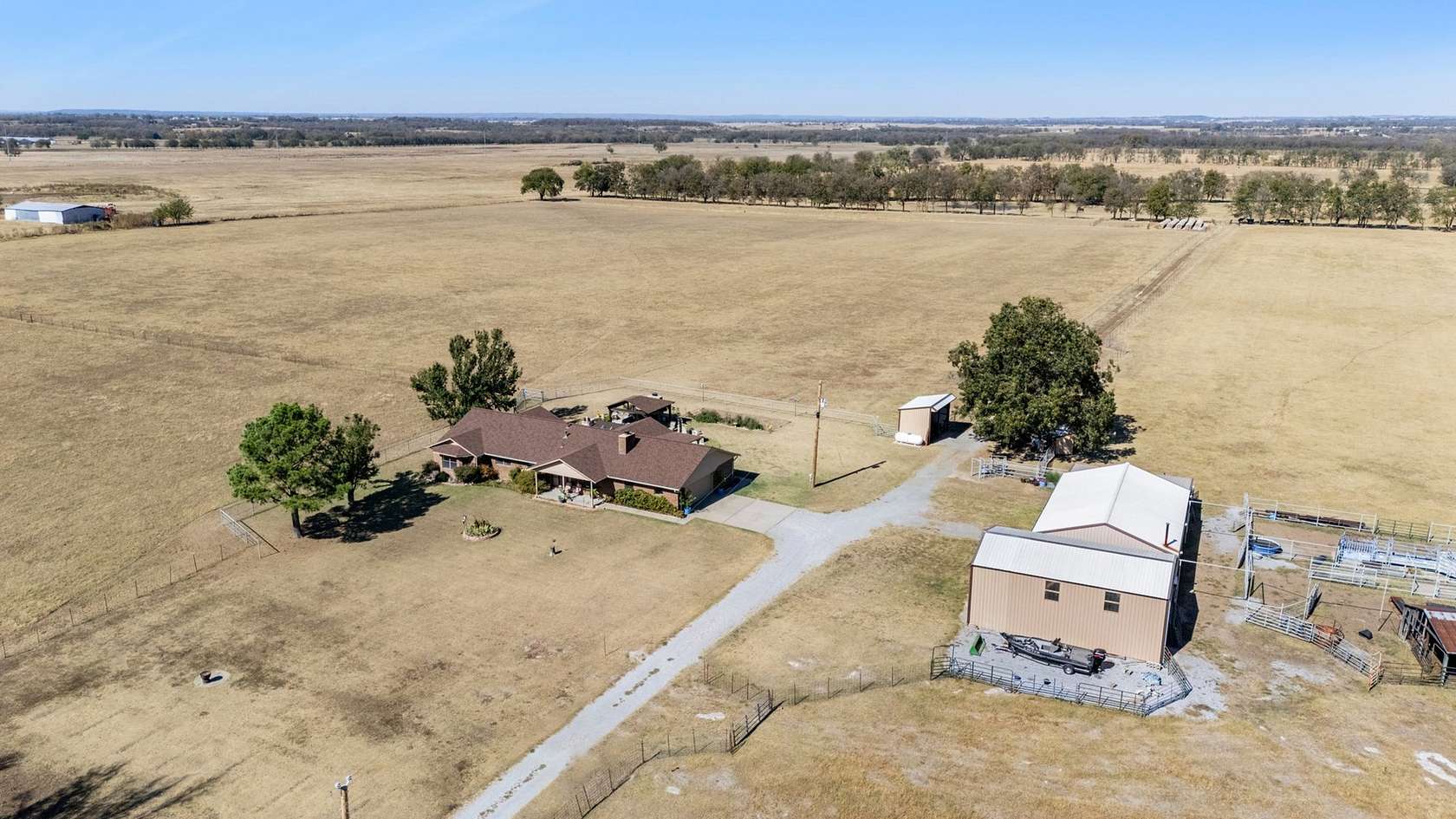 100 Acres of Agricultural Land with Home for Sale in Adair, Oklahoma