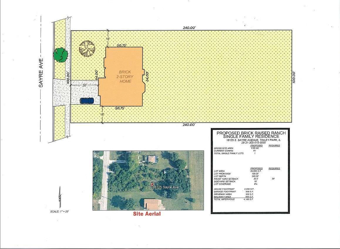 0.54 Acres of Residential Land for Sale in Tinley Park, Illinois