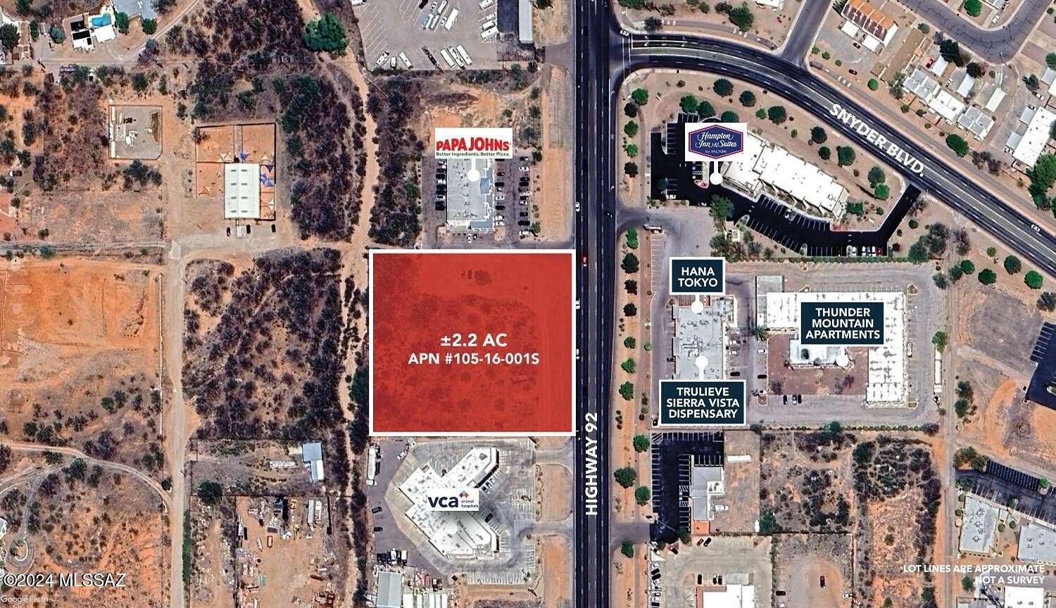 2.2 Acres of Commercial Land for Sale in Sierra Vista, Arizona