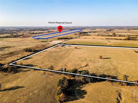 80 Acres of Agricultural Land with Home for Sale in Pierce City, Missouri