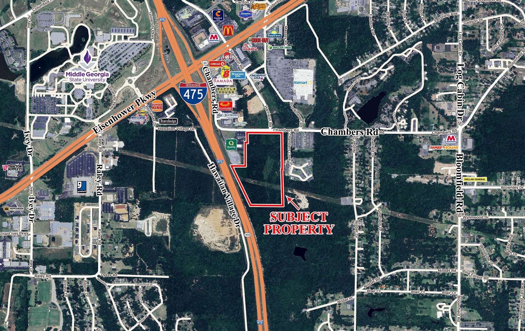 28.5 Acres of Commercial Land for Sale in Macon, Georgia