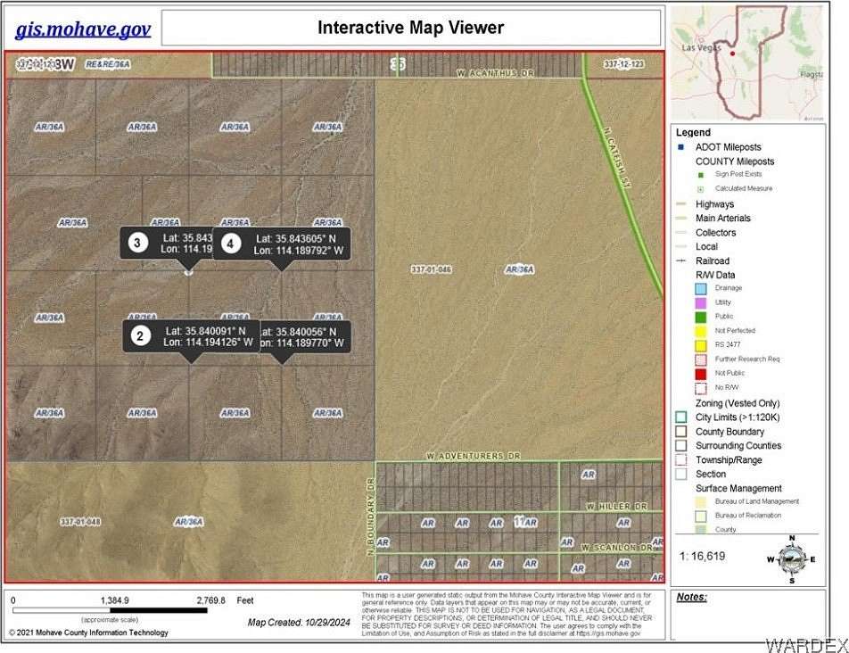 40 Acres of Agricultural Land for Sale in Meadview, Arizona