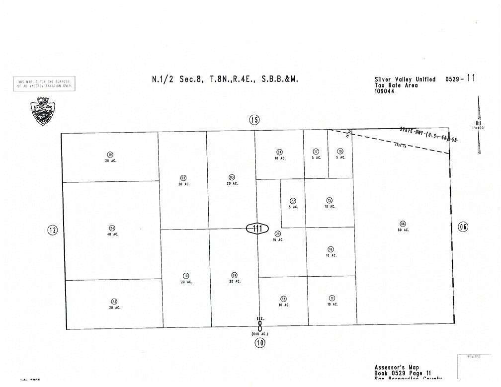 20 Acres of Land for Sale in Newberry Springs, California