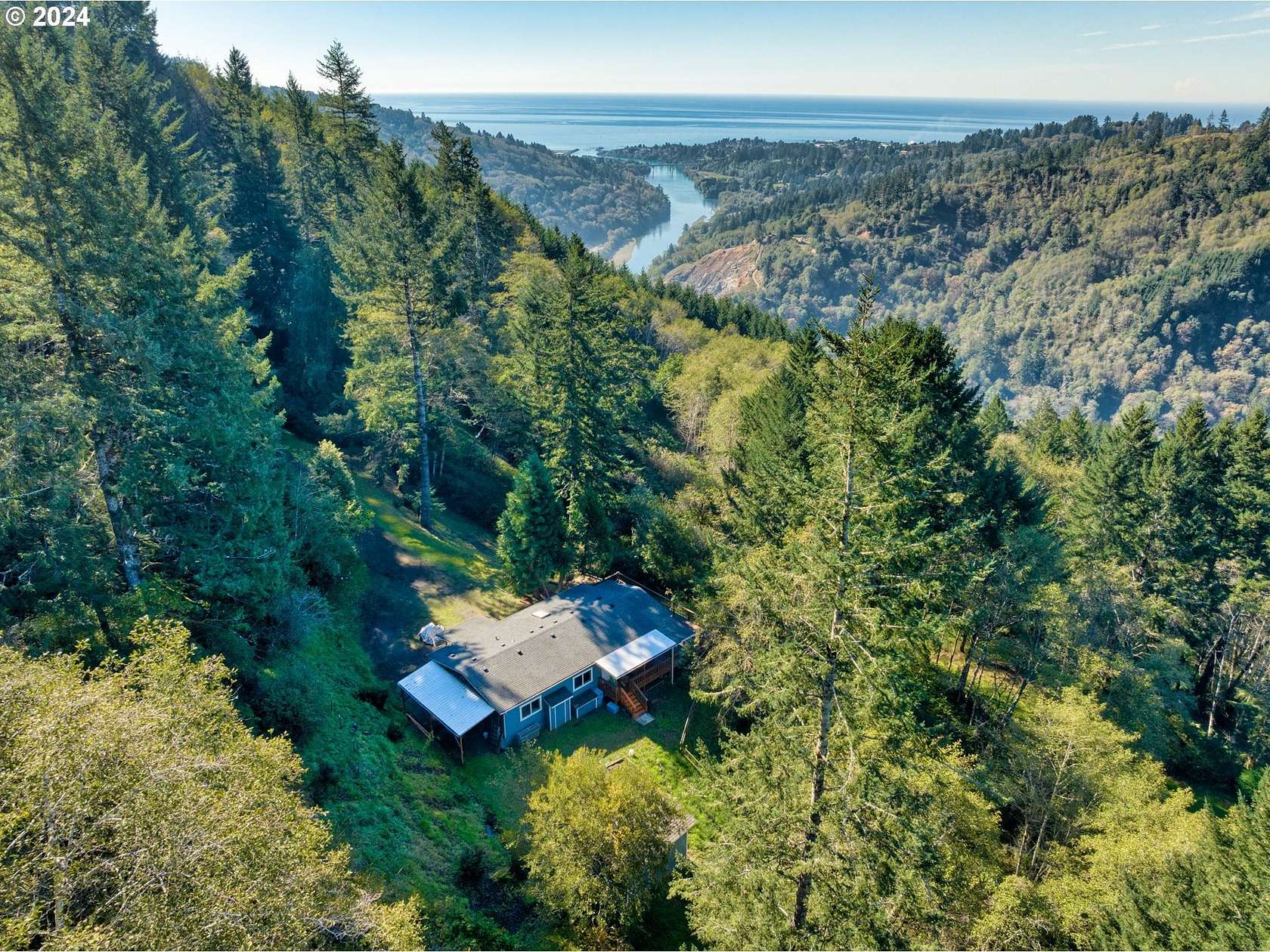 24.93 Acres of Agricultural Land with Home for Sale in Brookings, Oregon