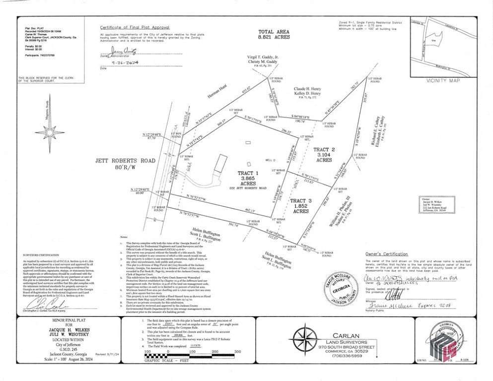 3.104 Acres of Residential Land for Sale in Jefferson, Georgia