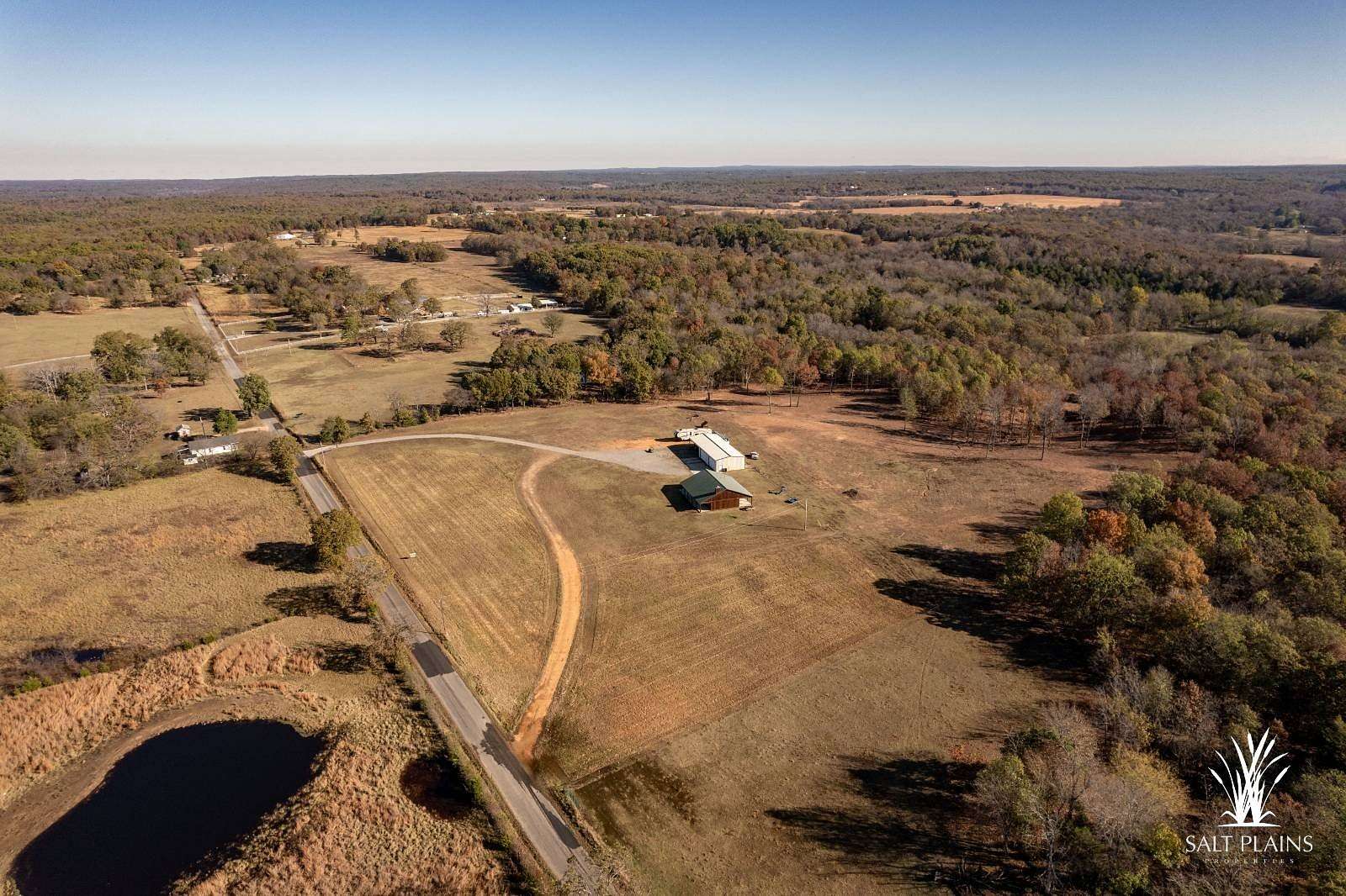 20 Acres of Recreational Land with Home for Sale in Hulbert, Oklahoma