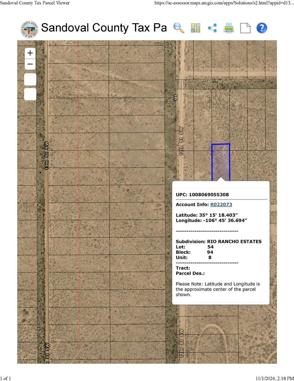 0.5 Acres of Land for Sale in Rio Rancho, New Mexico