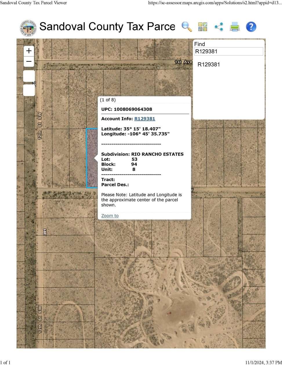 0.5 Acres of Land for Sale in Rio Rancho, New Mexico