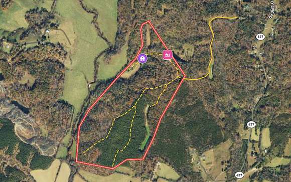 134.75 Acres of Recreational Land for Sale in Patrick Springs, Virginia