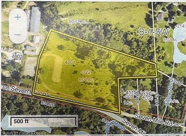 8.04 Acres of Agricultural Land for Sale in South Lyon, Michigan