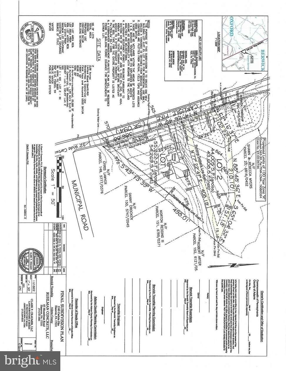 1 Acre of Commercial Land for Sale in New Oxford, Pennsylvania