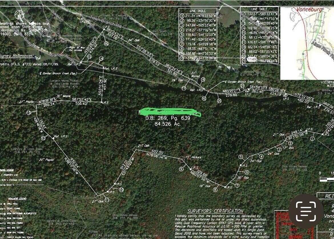 84 Acres of Recreational Land & Farm for Sale in Vanceburg, Kentucky