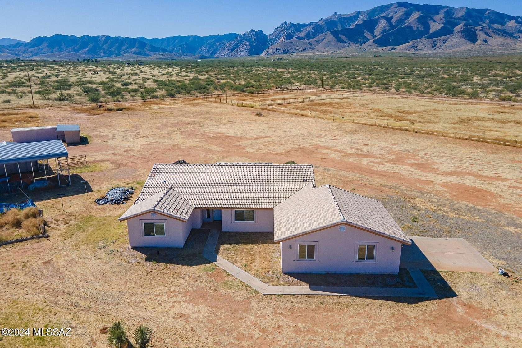 10.02 Acres of Land with Home for Sale in Cochise, Arizona