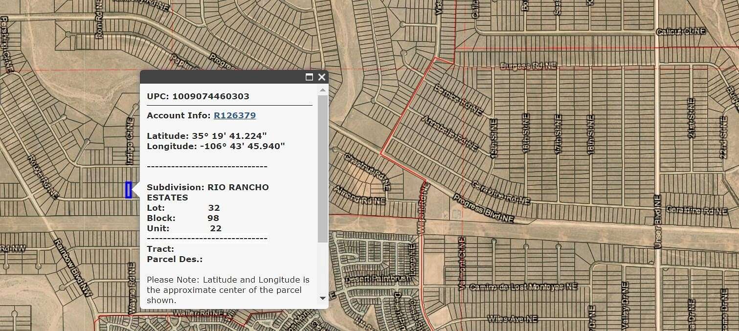 0.5 Acres of Land for Sale in Rio Rancho, New Mexico