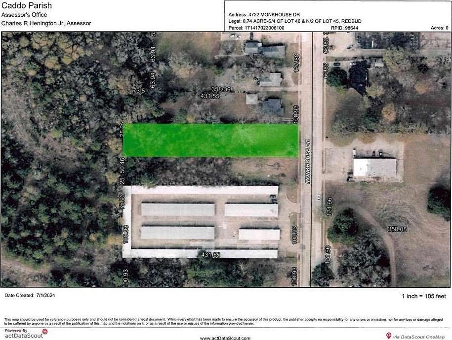 0.74 Acres of Residential Land for Sale in Shreveport, Louisiana