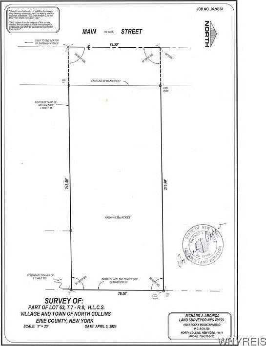 0.395 Acres of Commercial Land for Sale in North Collins, New York