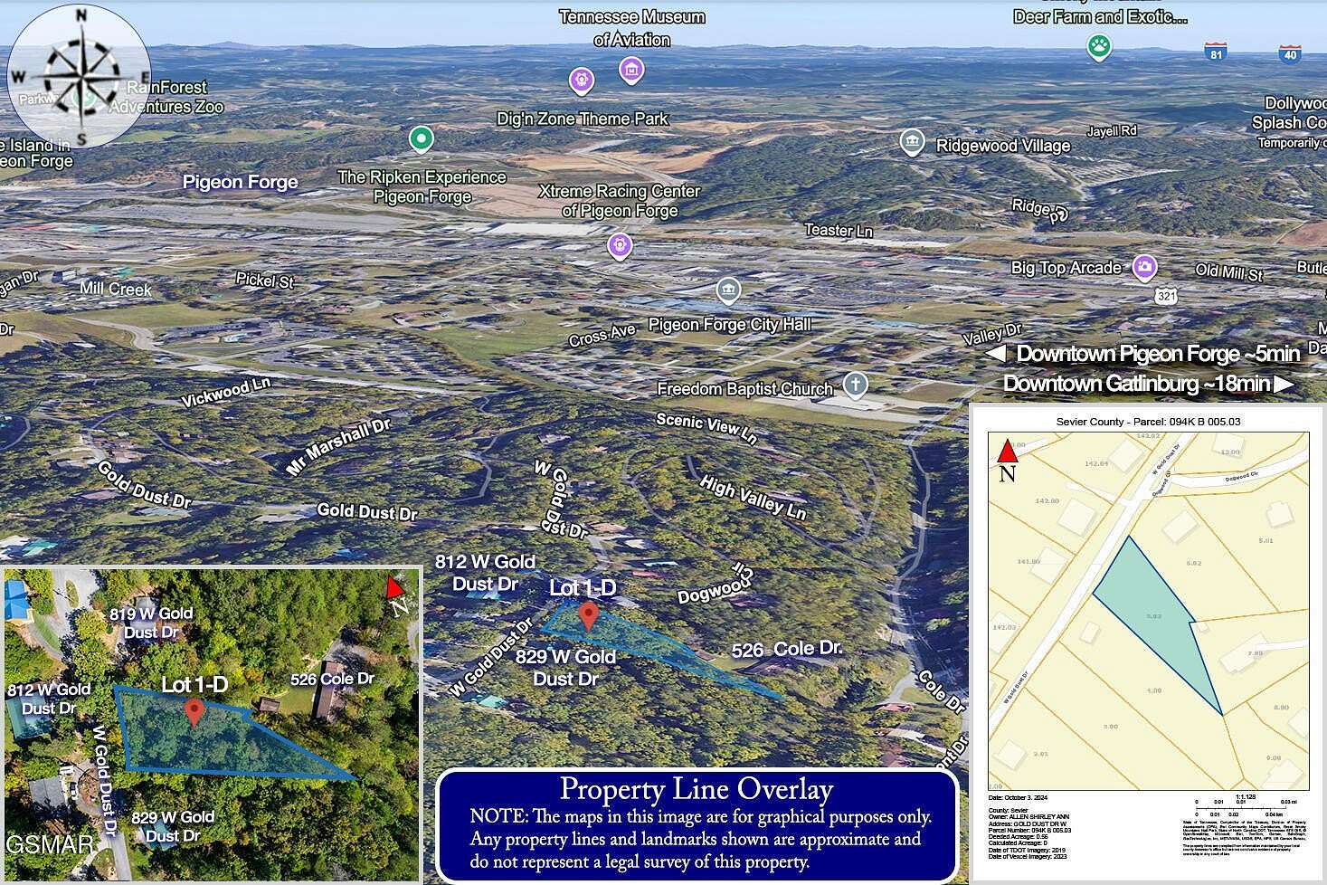 0.56 Acres of Residential Land for Sale in Pigeon Forge, Tennessee