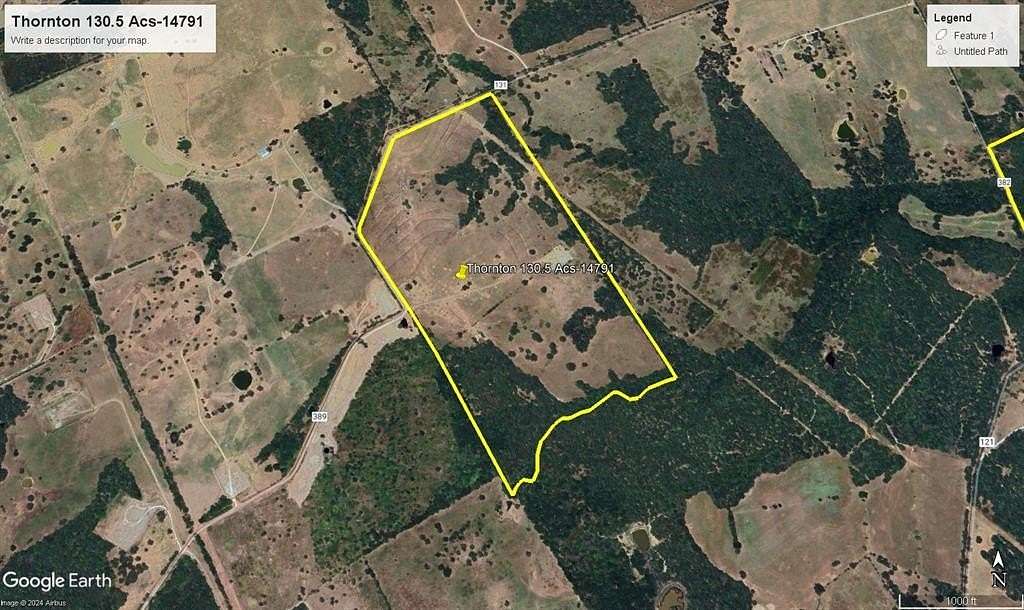 130.5 Acres of Land for Sale in Fairfield, Texas