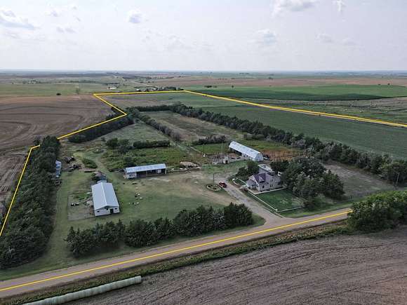 55 Acres of Agricultural Land with Home for Sale in Sylvan Grove, Kansas