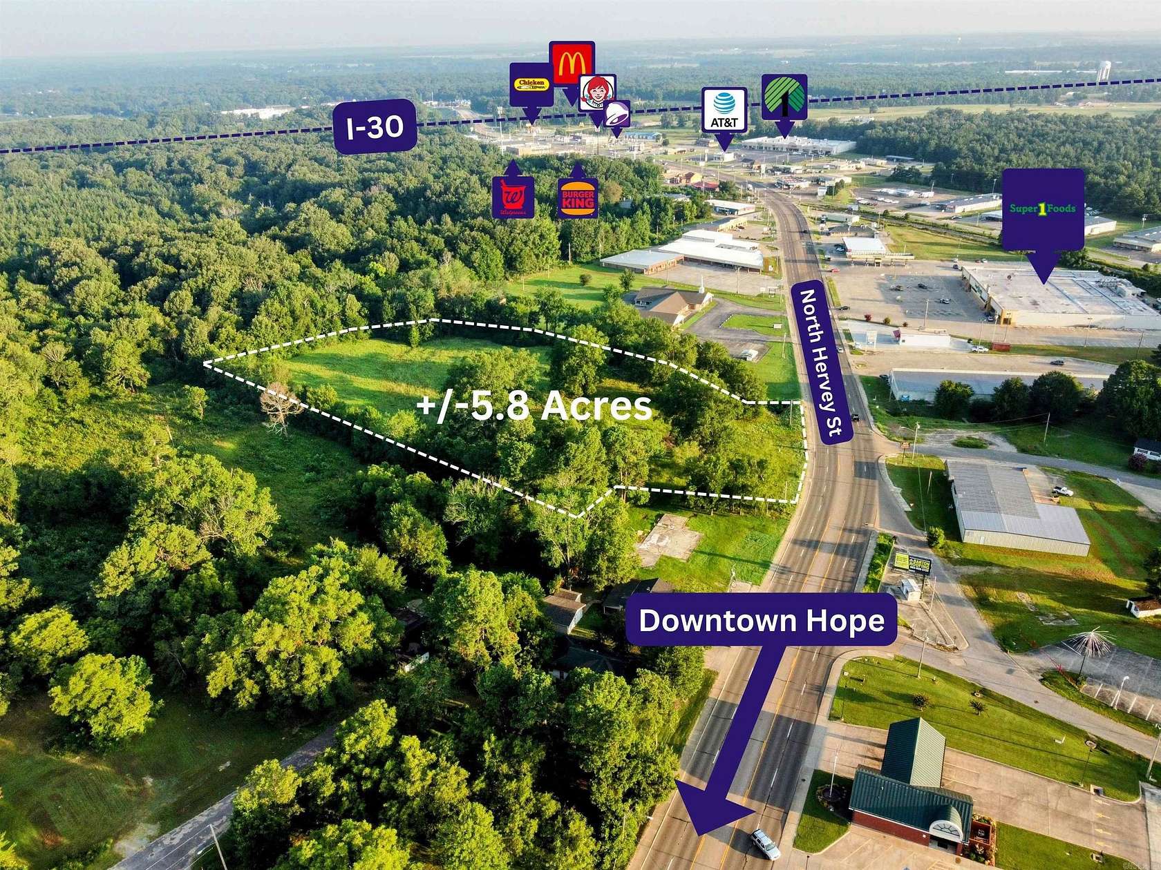 0.72 Acres of Commercial Land for Sale in Hope, Arkansas