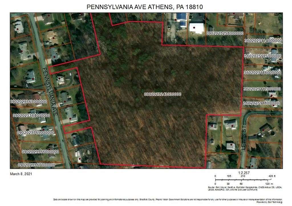 14 Acres of Mixed-Use Land for Sale in Athens, Pennsylvania
