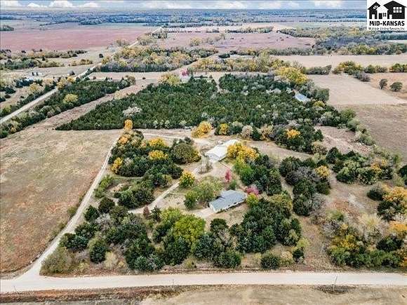 18.7 Acres of Land with Home for Sale in Inman, Kansas