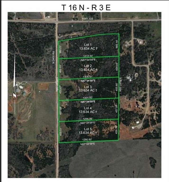 13.634 Acres of Land for Sale in Agra, Oklahoma