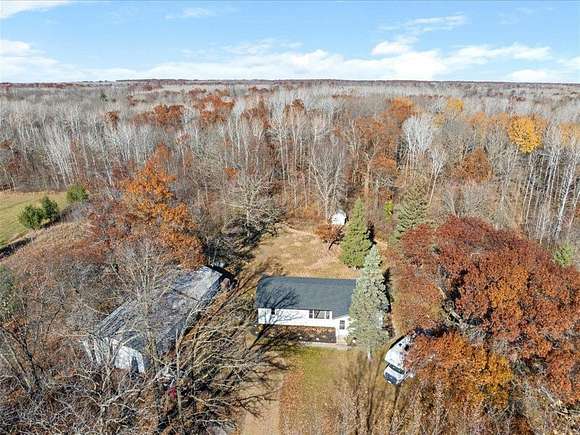 10 Acres of Recreational Land with Home for Sale in Pine River, Minnesota