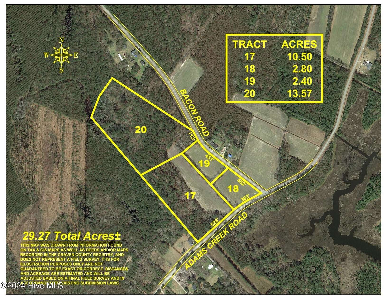 29.27 Acres of Land for Auction in Havelock, North Carolina