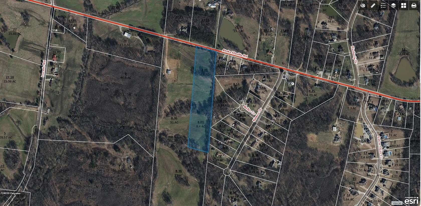 8.4 Acres of Land for Sale in Atoka, Tennessee