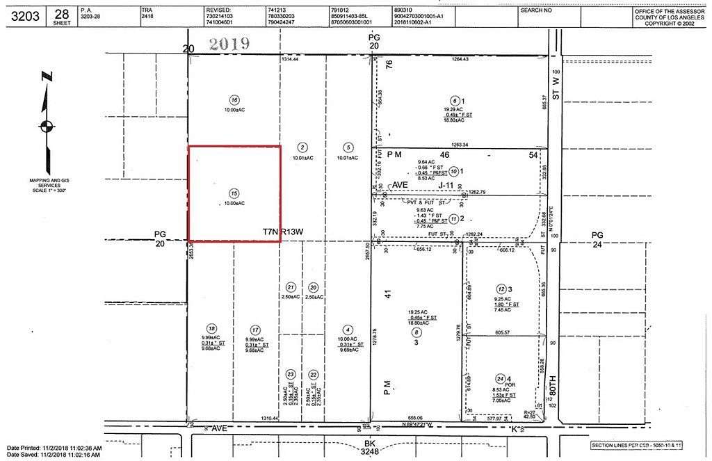 9.993 Acres of Land for Sale in Lancaster, California