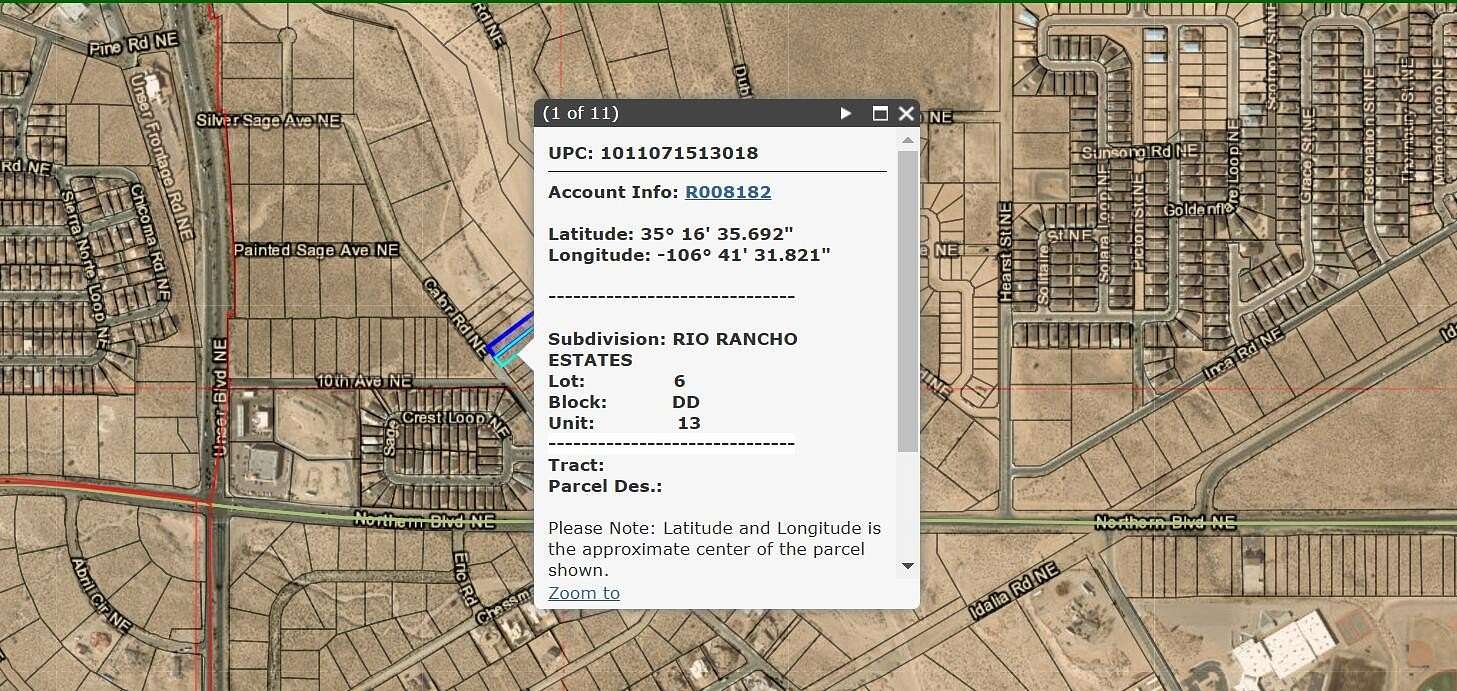 0.34 Acres of Residential Land for Sale in Rio Rancho, New Mexico