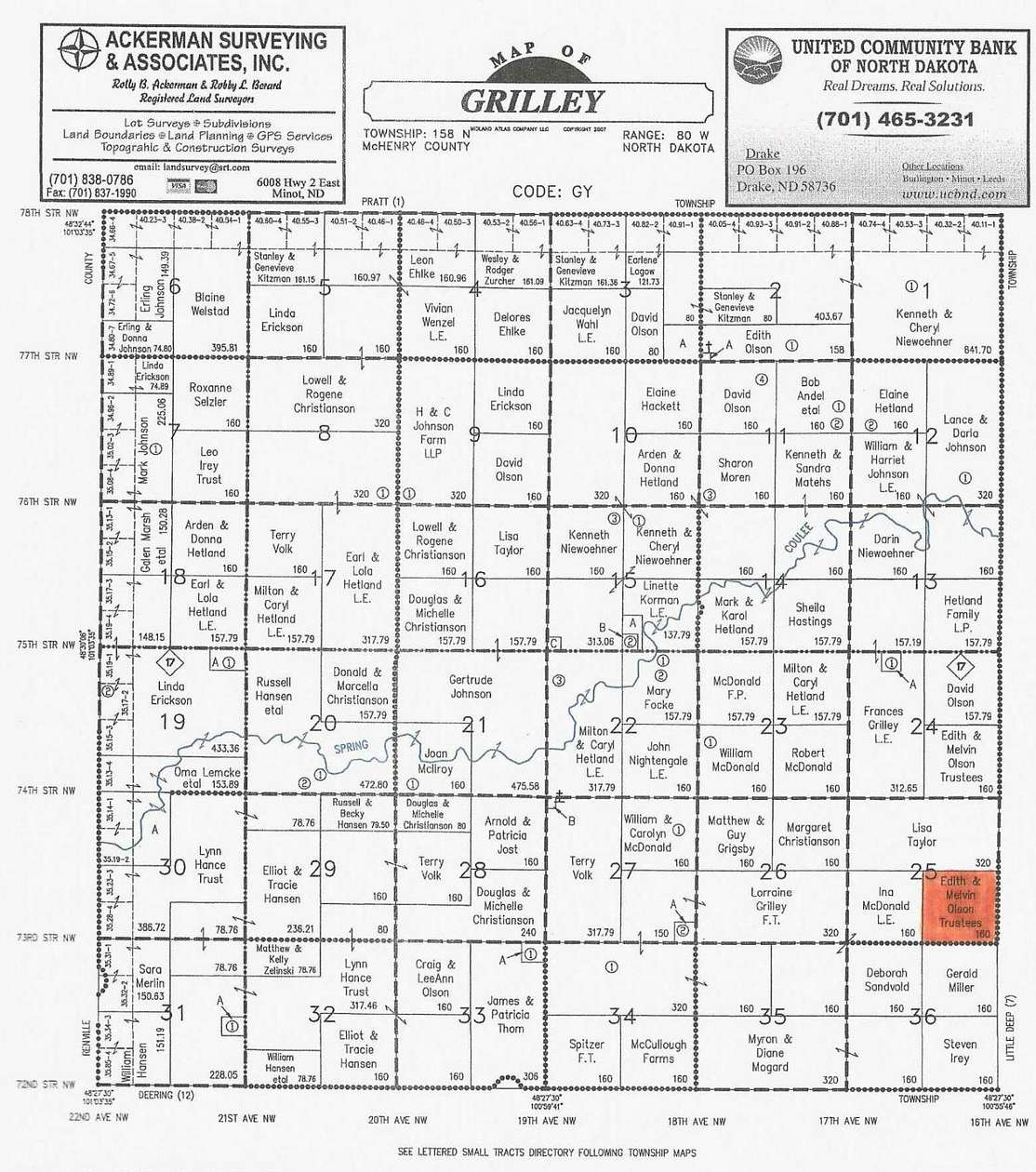 160 Acres of Agricultural Land for Sale in Deering, North Dakota