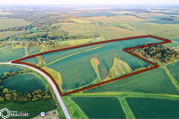 153.54 Acres of Agricultural Land with Home for Auction in North English, Iowa