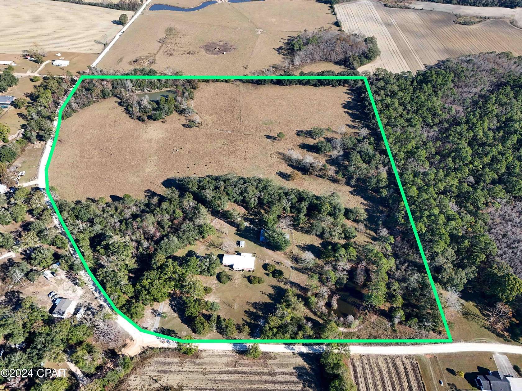 33.9 Acres of Agricultural Land with Home for Sale in Bonifay, Florida