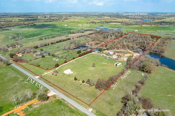 26.1 Acres of Land with Home for Sale in Athens, Texas