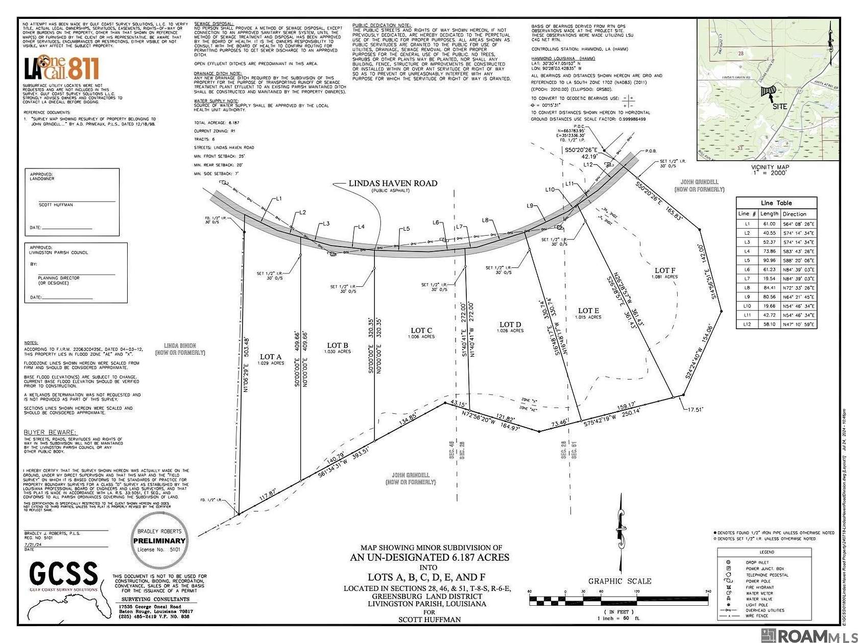 6.2 Acres of Residential Land for Sale in Springfield, Louisiana