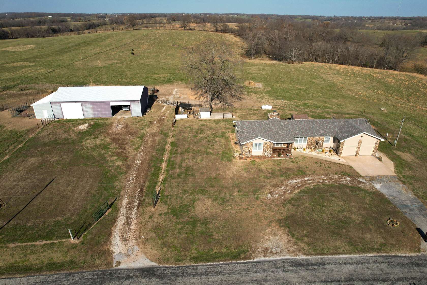 20 Acres of Agricultural Land with Home for Sale in Billings, Missouri