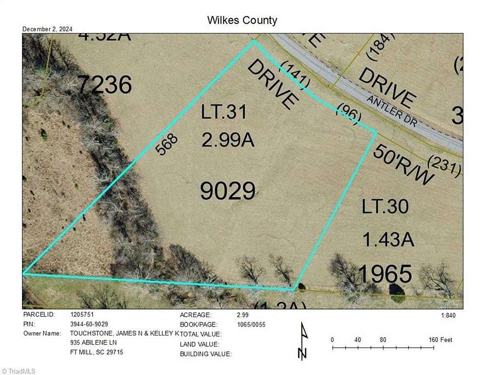 2.99 Acres of Residential Land for Sale in McGrady, North Carolina