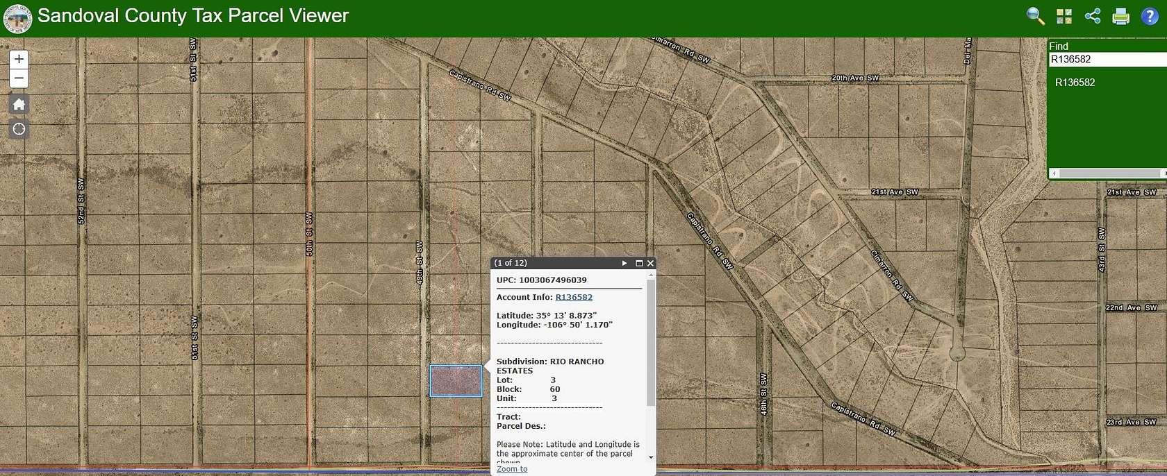 1 Acre of Land for Sale in Rio Rancho, New Mexico