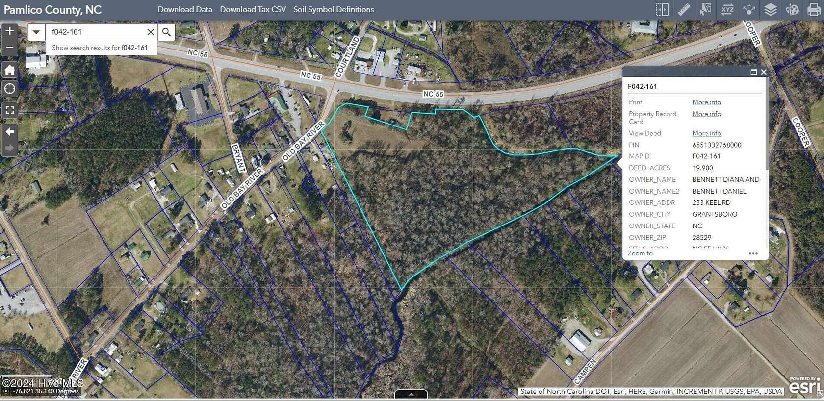 20.6 Acres of Recreational Land for Sale in Grantsboro, North Carolina