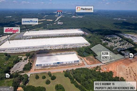 8.206 Acres of Improved Commercial Land for Sale in Newnan, Georgia