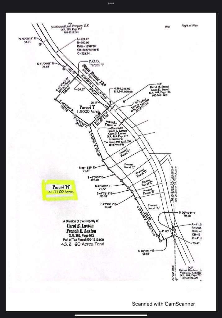 41.716 Acres of Recreational Land for Sale in Portsmouth, Ohio