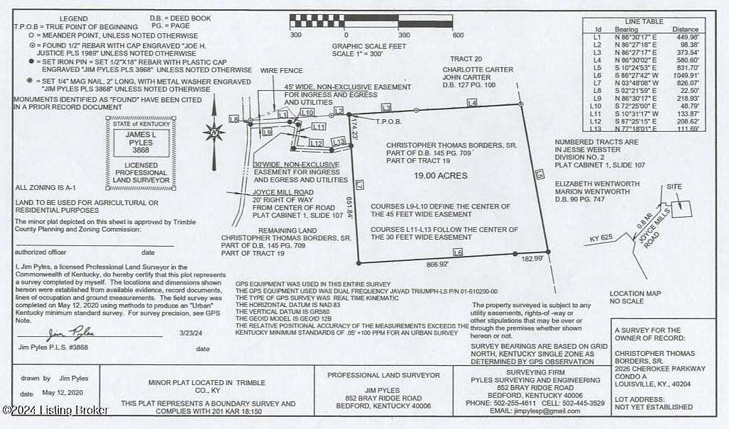 19 Acres of Land for Sale in Bedford, Kentucky