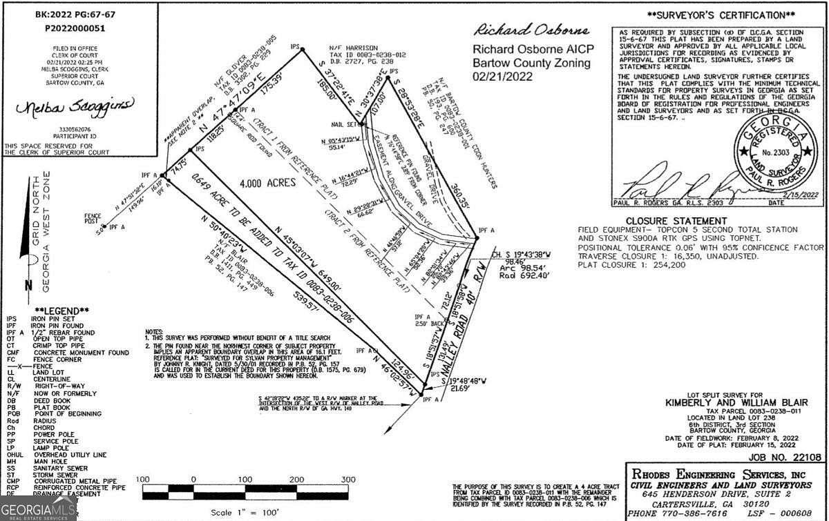 4 Acres of Residential Land for Sale in Rydal, Georgia