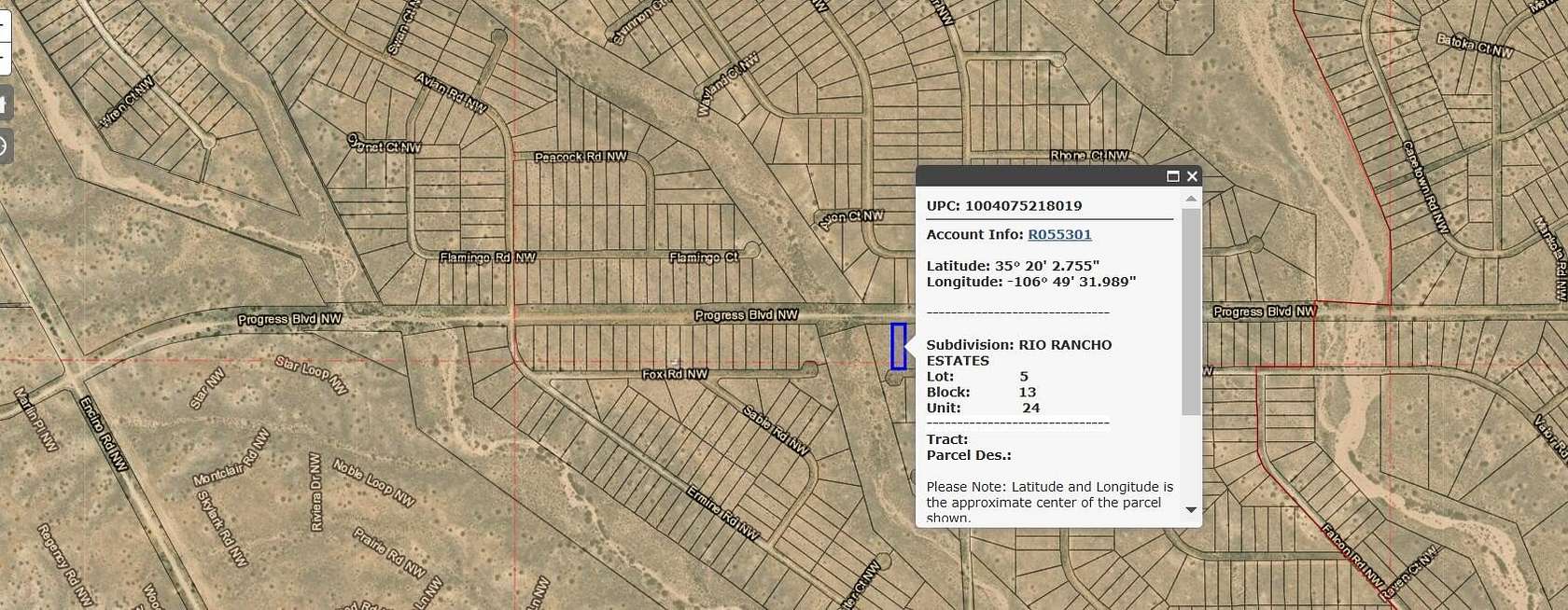 0.5 Acres of Land for Sale in Rio Rancho, New Mexico