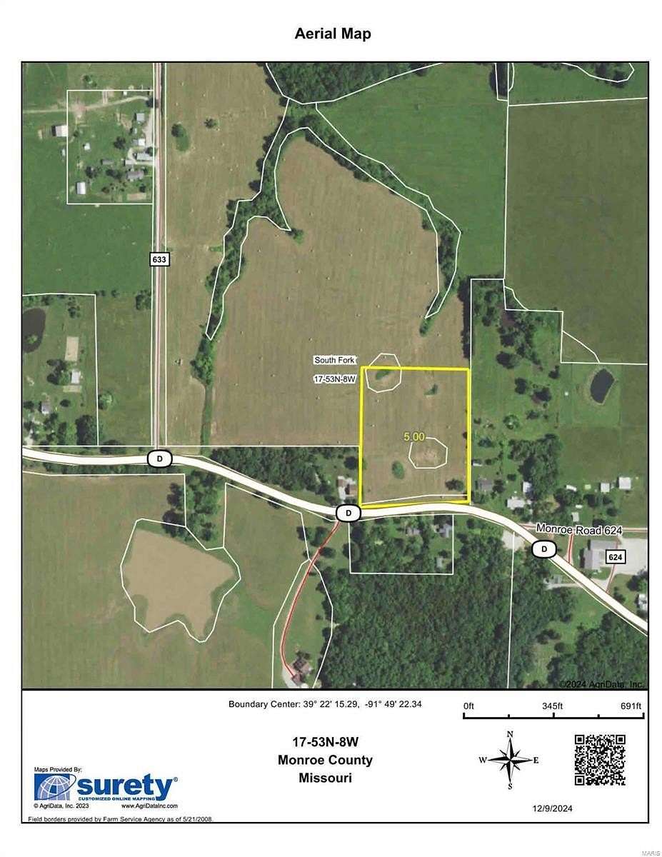 5 Acres of Land for Sale in Santa Fe, Missouri